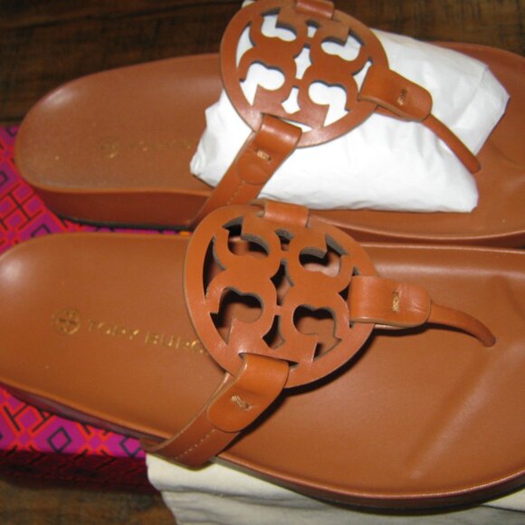 Tory Burch Miller Cloud NEW NEVER WORN. Size 8.5 - Aged Camello. - Picture 3 of 7